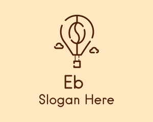 Coffee - Flying Bean Balloon logo design