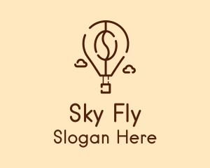 Flying Bean Balloon logo design