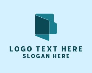 Organize - File Folder Document logo design
