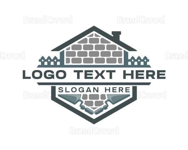 Concrete Bricklayering Trowel Logo