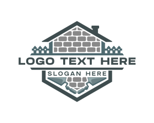 Masonry - Concrete Bricklayering Trowel logo design