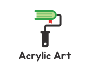 Acrylic - Paintbrush Paint Book logo design