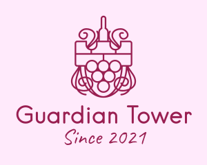 Wine Tower Shield logo design