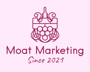 Moat - Wine Tower Shield logo design