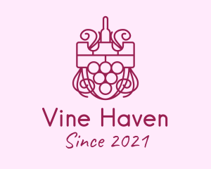 Wine Tower Shield logo design