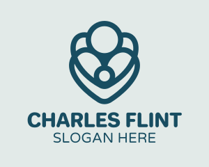 Childrens Clinic - Medical Charity Heart logo design