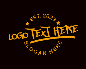 Downtown - Grunge Urban Wordmark logo design