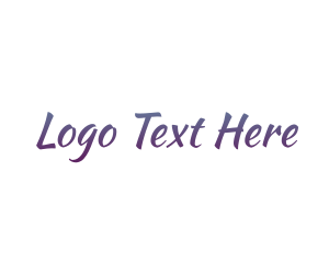 Casual - Purple Handwriting logo design