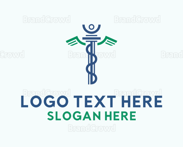 Medical Hospital Caduceus Logo