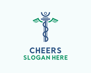 Medical Hospital Caduceus Logo