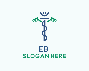 Medical Hospital Caduceus logo design