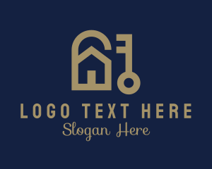 Real Estate - Lock Key House logo design