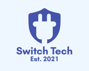 Switch - Plug Shield Crest logo design