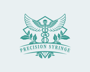 Caduceus Medical Syringe logo design