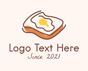 Monoline - French Egg Toast logo design