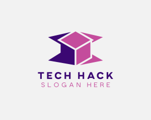 Tech Cube App logo design