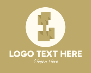 Local - Brown Ethnic Letter I logo design