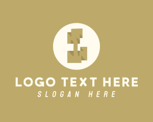 Tribal - Brown Ethnic Letter I logo design