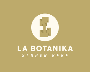 Brown Ethnic Letter I Logo