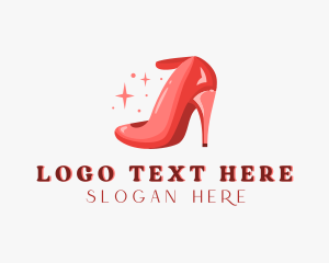 Fashion Sparkling Stiletto logo design