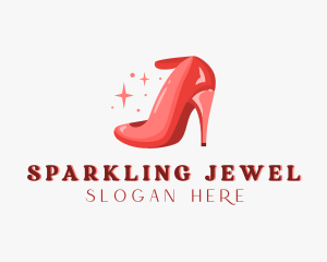 Fashion Sparkling Stiletto logo design