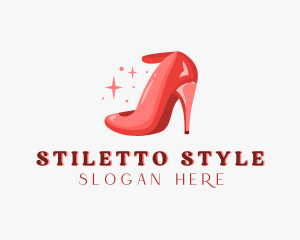 Fashion Sparkling Stiletto logo design
