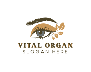 Organic Beauty Eyelash logo design