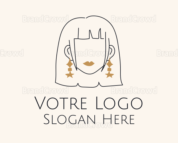 Woman Starry Earrings Logo