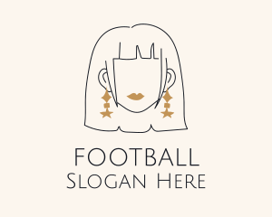 Fashion - Woman Starry Earrings logo design