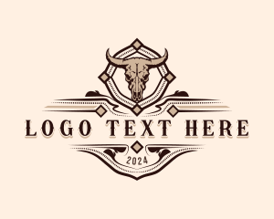 Livestock - Bull Ranch Horn logo design