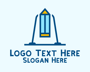 Learning - Blue Pencil Swing logo design
