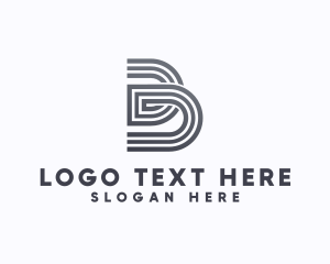 Initial - Stripe Business Letter B logo design