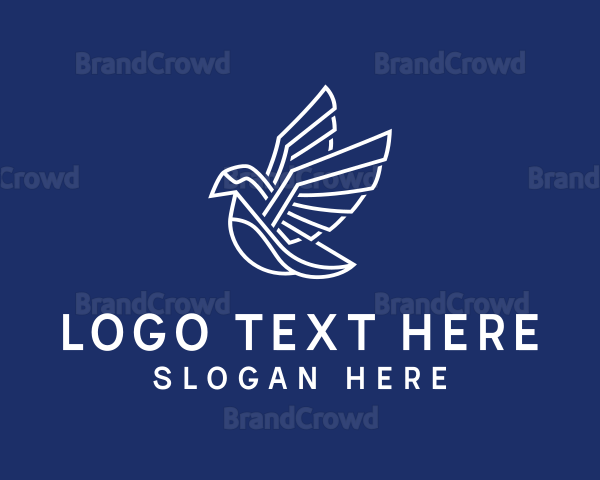 Geometric Flying Bird Logo