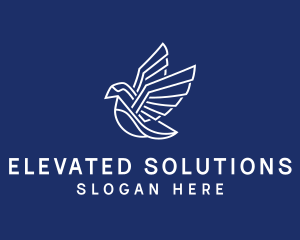 Geometric Flying Bird  logo design