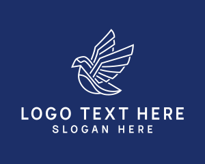 Geometric Flying Bird  Logo