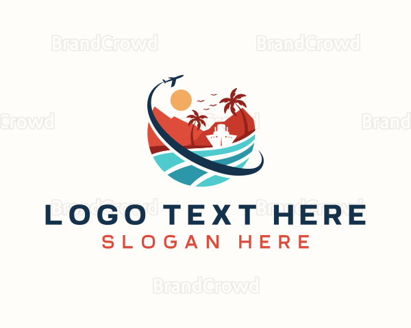 Airplane Cruise Travel Logo