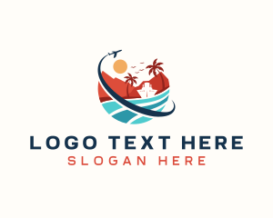 Travel Blogger - Airplane Cruise Travel logo design