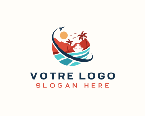 Airplane Cruise Travel Logo