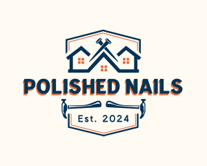 Construction Hammer Nails logo design