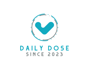 Daily - Blue Check Technology logo design