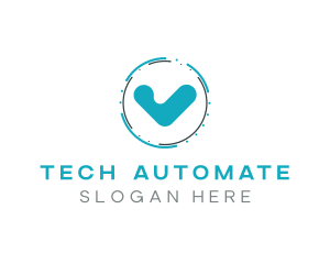 Blue Check Technology logo design