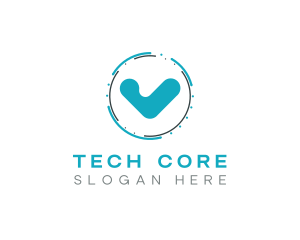 Blue Check Technology logo design