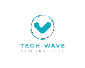 Blue Check Technology logo design