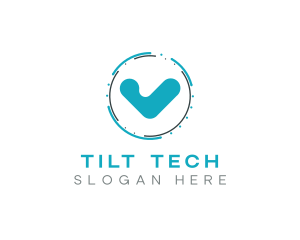 Blue Check Technology logo design