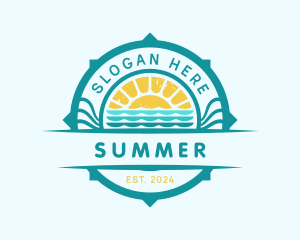 Summer Sea Sun logo design