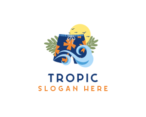 Summer Beach Trousers logo design