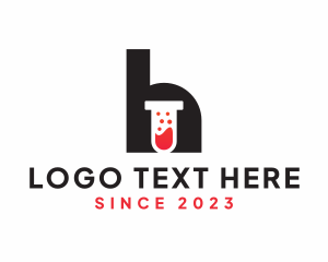 Beaker - Chemist Lab Letter H logo design