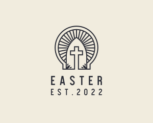 Saint - Holy Cemetery Cross logo design