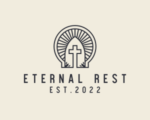 Cemetery - Holy Cemetery Cross logo design