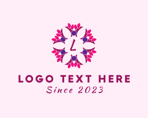 Event Styling - Ornamental Flower Wreath Decor logo design